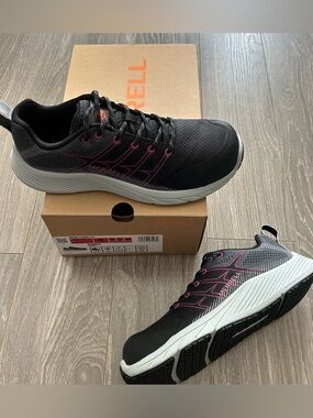 Merrell Moab Flight Carbon Fiber Toe Sneakers Black Fuchsia Size 9 NEW